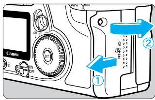 CANON EOS 10D - Installation de la carte CF - 1