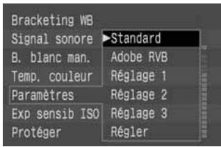 CANON EOS 10D - Dans le menu, sélectionnez [Paramètres]. - 1