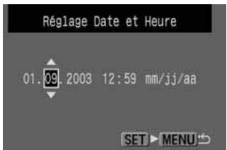 CANON EOS 10D - Dans le menu, selectionnez [Date/Heure]. - 1