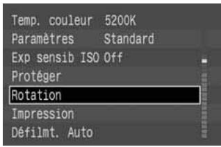 CANON EOS 10D - MENU Rotation d'une image - 1