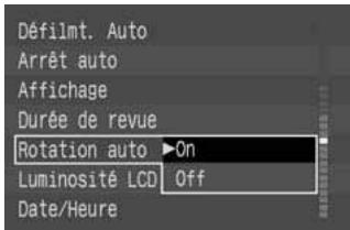 CANON EOS 10D - Dans le menu, Sélectionnez [Rotation auto]. - 1