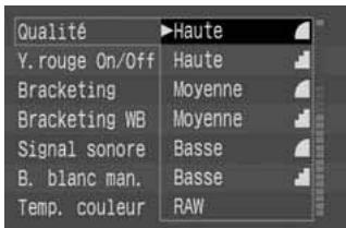 CANON EOS 10D - Dans le menu, Sélectionnez [Qualité]. - 1