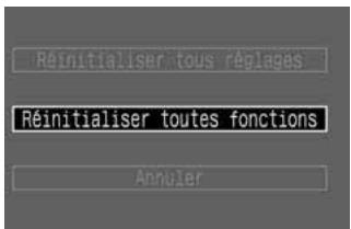 CANON EOS 10D - Dans le menu, selectionnez [Réinitialiser configuration]. - 1