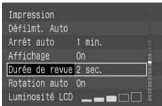 CANON EOS 10D - Modification de la durée de revue - 1