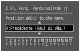 CANON EOS 10D - Position début touche menu - 1