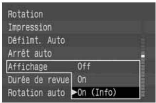 CANON EOS 10D - Dans le menu, Sélectionnez [Affichage]. - 1