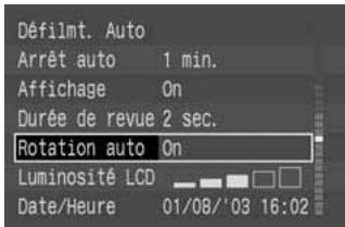 CANON EOS 10D - MENU Sélection de la rotation automatique - 1