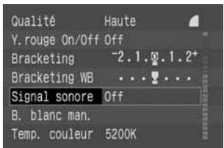CANON EOS 10D - Définissez le paramètre désiré. - 1
