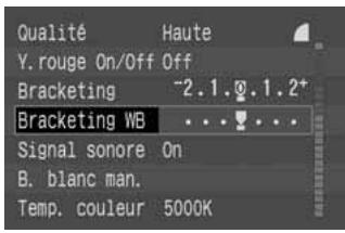 CANON EOS 10D - MENU Bracketing auto de la balance des blancs - 1