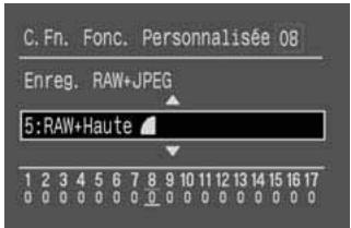 CANON EOS 10D - Sélectionnez la fonction de personnalisation C.Fn-08 [Enreg. RAW+JPEG]. - 1