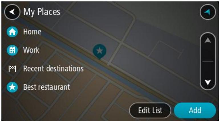 TOMTOM VIA 135 - Sélectionnez Mes destinations. - 2