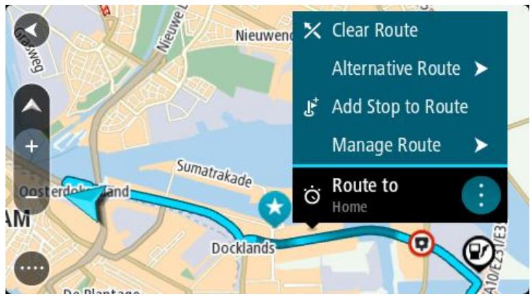 TOMTOM VIA 135 - Ajouter un arrêt à un parcours enregistré à l'aide de la carte - 1