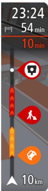TOMTOM VIA 135 - La barre de parcours - 1