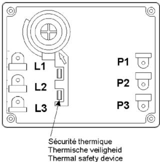 CHAFFOTEAUX CHAUFFE-EAU ELECTRIQUE BLINDE HORIZONTAL RACCORDEMENT EN BAS 200 LITRES 3010883 - ① Replacing or resetting the thermostat - 1