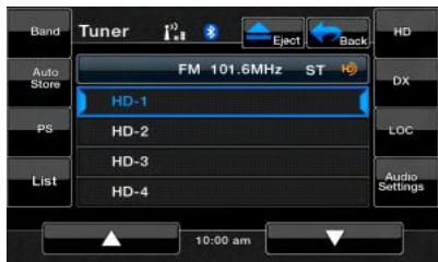 CLARION VX401B - Fonction des sous-canaux de HD radio - 1