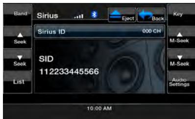 CLARION VX401B - Confirmation de votre code de SIRIUS ID - 1