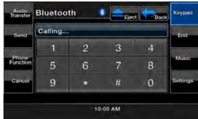 CLARION VX401B - Composition de numéro téléphonique à l'aide du pavé tactile à 10 touches - 1