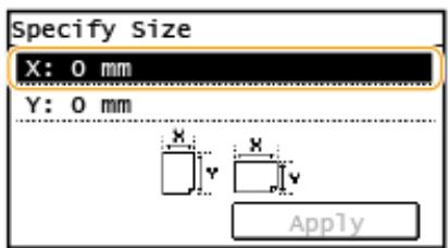 CANON IMAGERUNNER 2206N - Specify the length of the <X> side. - 1