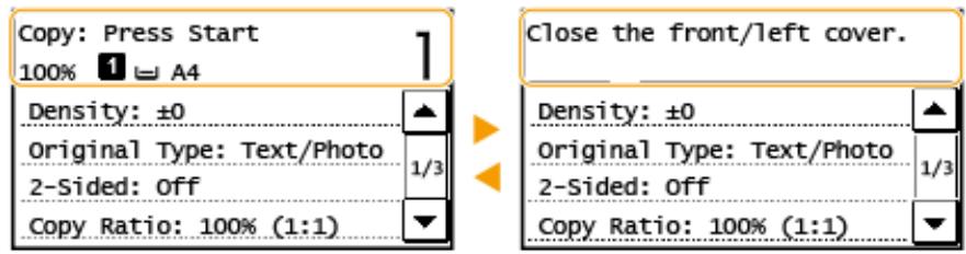 CANON IMAGERUNNER 2206N - When a Message Is Displayed - 1