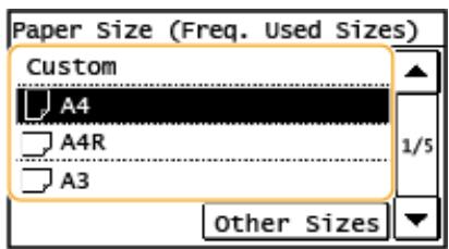CANON IMAGERUNNER 2206N - Select the loaded paper size. - 1