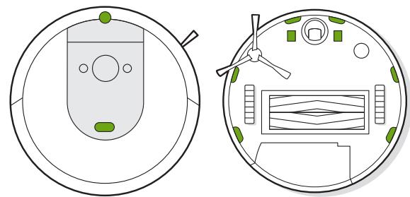IROBOT ROOMBA I7558 - Nettoyage des capteurs, de la fenêtre de caméra et des contacts de chargement - 1