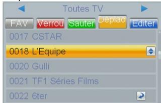 CGV ETIMO 2TC - Menu Edition des chaînes/Liste chaînes TV - 5