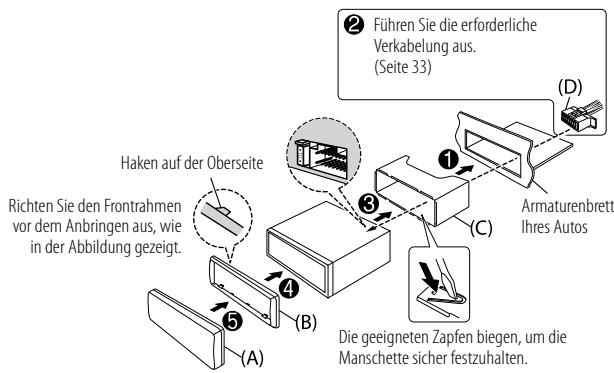 KENWOOD KDC-BT740DAB - Einbau der Einheit (Einbau im Armaturenbrett) - 2