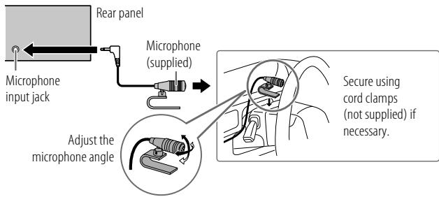 KENWOOD KDC-BT740DAB - Connect the microphone - 1