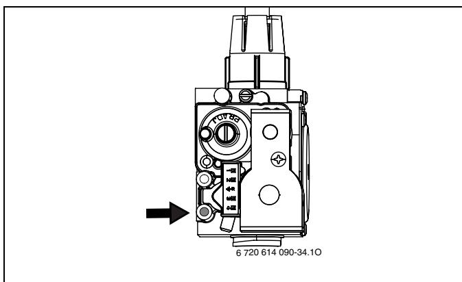 ELM LEBLANC ODEALIS GVT C 24-1H V - Contrôler la pression de l'arrivée de gaz - 1