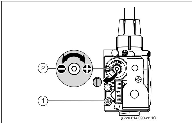 ELM LEBLANC ODEALIS GVT C 24-1H V - Régler le rapport air/gaz (CO₂ ou O₂) - 4
