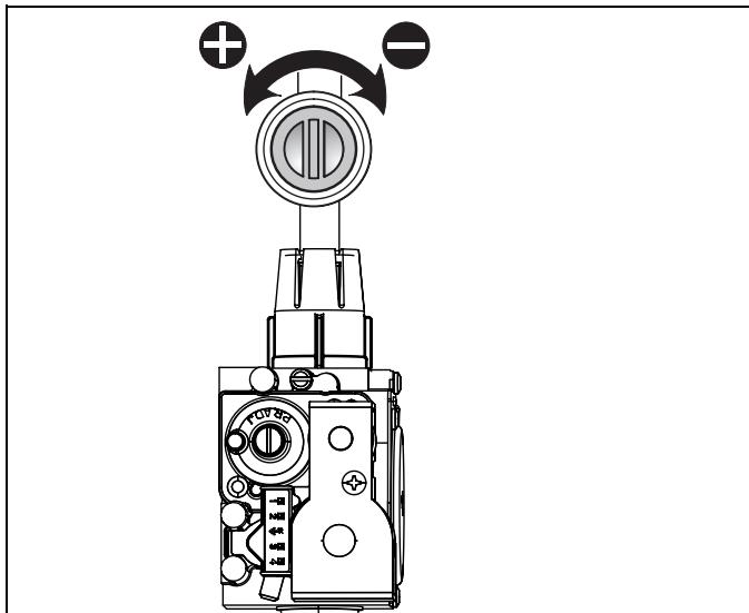ELM LEBLANC ODEALIS GVT C 24-1H V - Régler le rapport air/gaz (CO₂ ou O₂) - 3