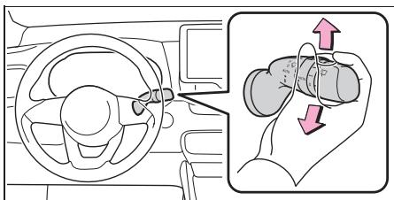 TOYOTA YARIS CROSS - Utilisation du commodore d'essuie-glaces - 5