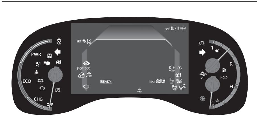 TOYOTA YARIS CROSS - Témoins d'alerte et témoins indicateurs affichés au combiné d'instruments - 3