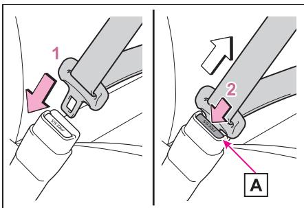 TOYOTA YARIS CROSS - Attacher et détacher la ceinture de sécurité - 1