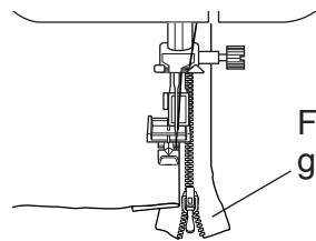 TOYOTA SP100 - SP100 /200 - - Cousez le côté gauche de la fermeture à glissière - 4