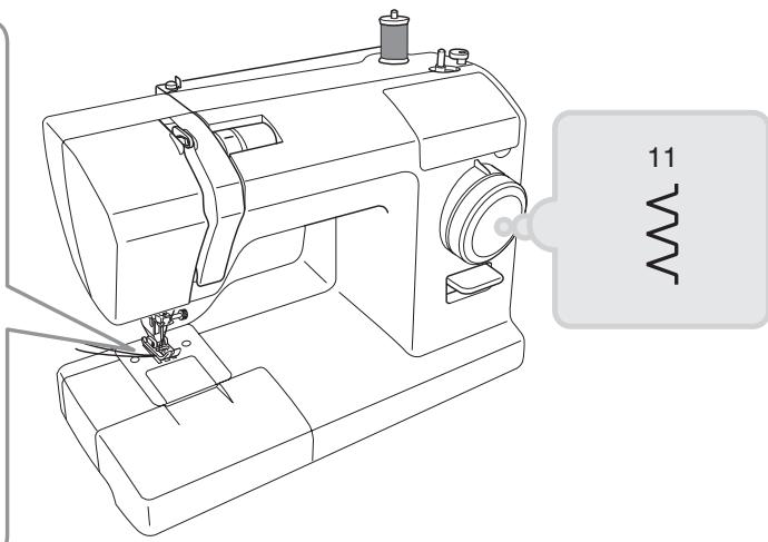 TOYOTA SP100 - SP100 /200 - Installez le pied-de-biche pour zigzag ou le pied pour ourlets invisibles. - 3