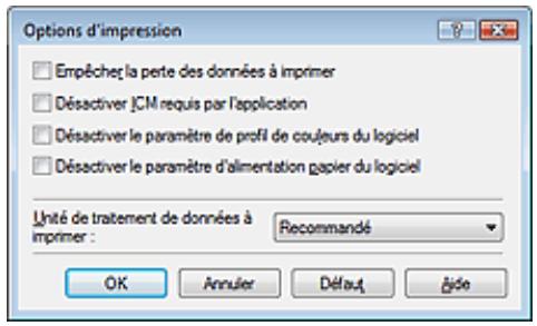 CANON PRO 9000 MARK II - Changement des options d'impression - 2
