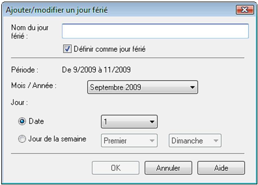 CANON PRO 9000 MARK II - Définition des jours fériés - 2