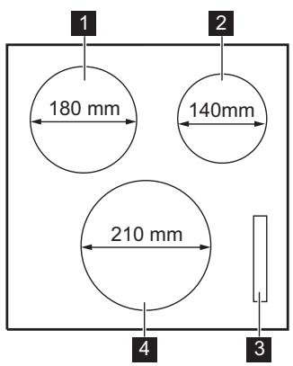 ELECTROLUX EKI564222W - EKI564222W - Agencement des zones de cuisson - 1