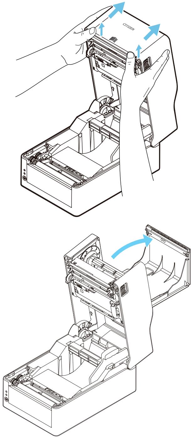 CITIZEN CL-E321 - Open the top cover. - 2
