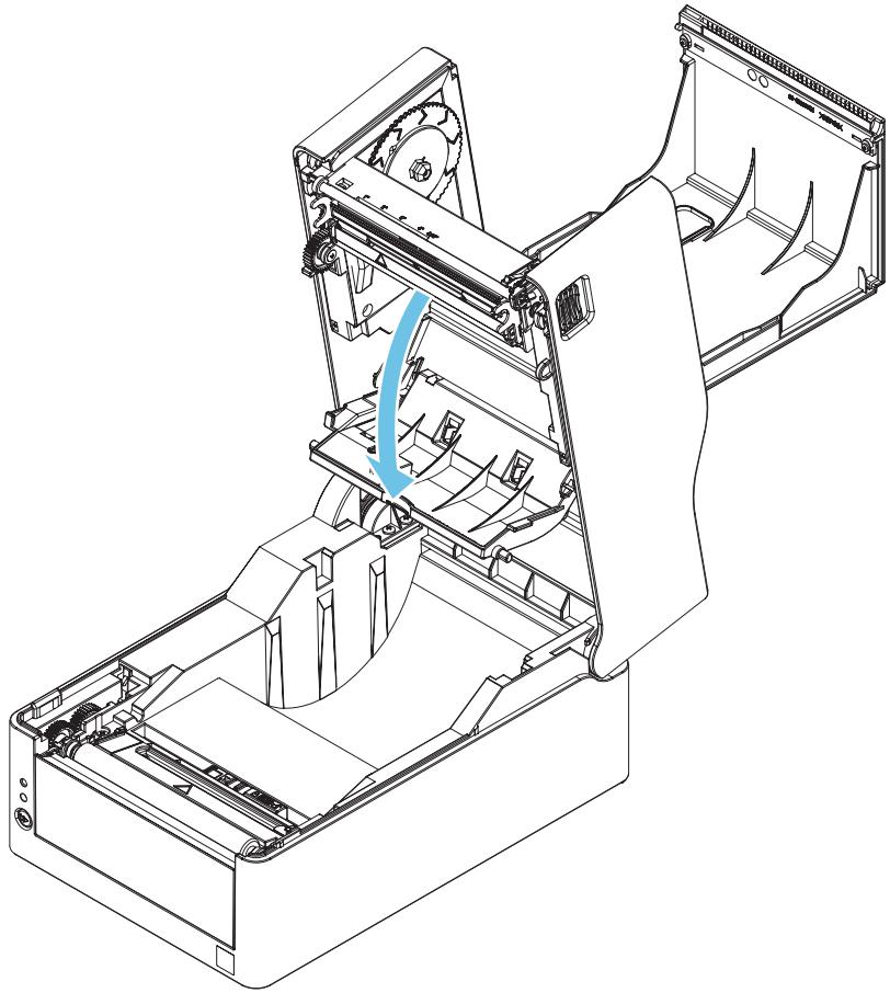 CITIZEN CL-E321 - Open the bottom ribbon cover. - 1