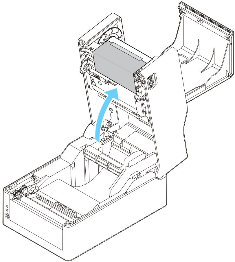 CITIZEN CL-E321 - Close the bottom ribbon cover. - 1