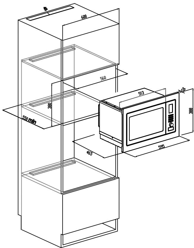 INDESIT MWI 222.1 - Mobile incassato - 3