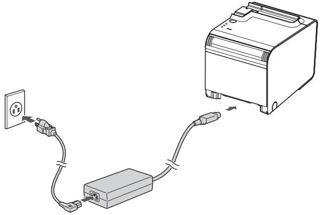 EPSON TM-L90 - Raccordement de l'adaptateur secteur - 1