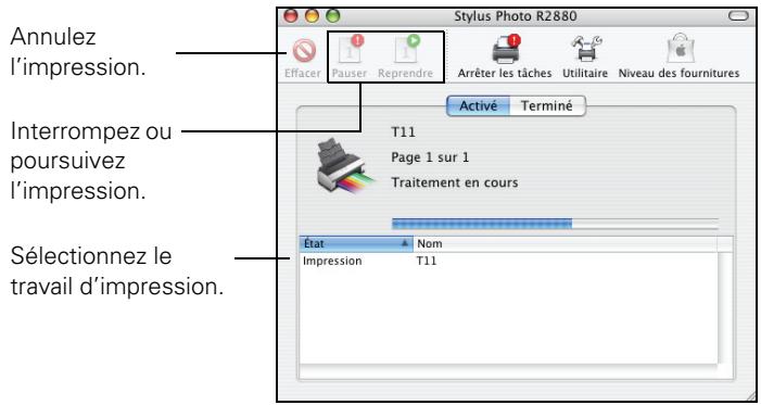 EPSON STYLUS  R2880 - Impression sous Mac OS X 10.3 à 10.4.x - 3