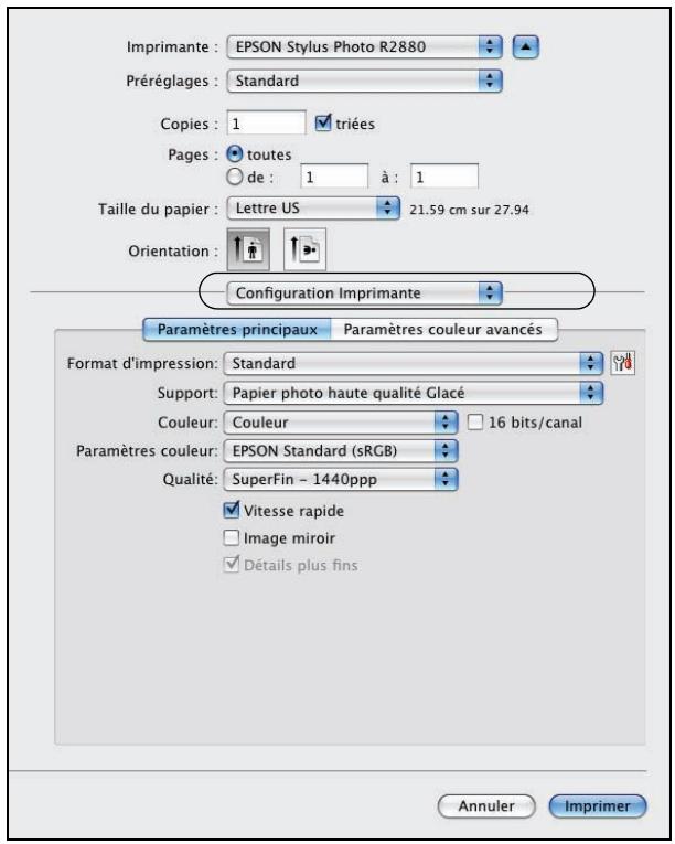 EPSON STYLUS  R2880 - Impression sous Mac OS X 10.5 - 2