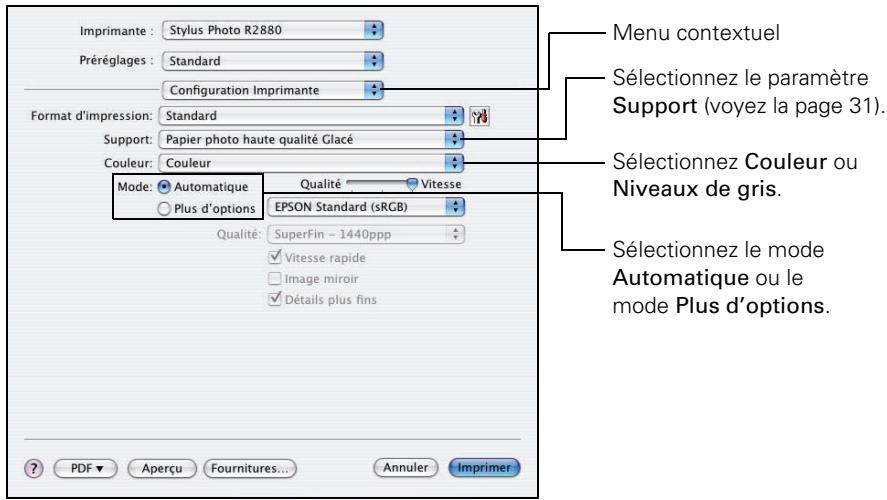 EPSON STYLUS  R2880 - Impression sous Mac OS X 10.3 à 10.4.x - 2