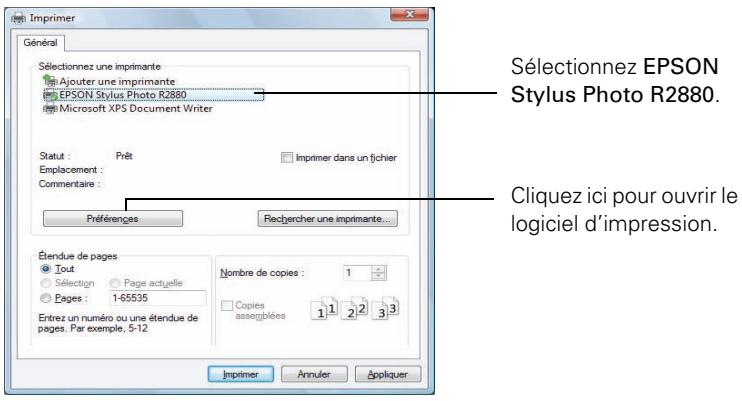 EPSON STYLUS  R2880 - Impression sous Windows - 1
