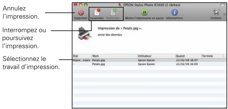 EPSON STYLUS  R2880 - Impression sous Mac OS X 10.5 - 3