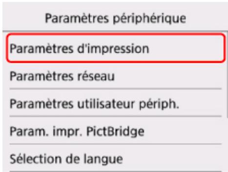 CANON TS5355 - Modification des paramètres à partir du panneau de contrôle - 4